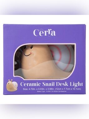 Cerra Ceramic Snail LED Desk Light
